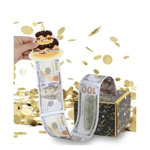 Birthday Money Box for Cash Gift Pull Surprise Money Gift Graduation Kids Adults